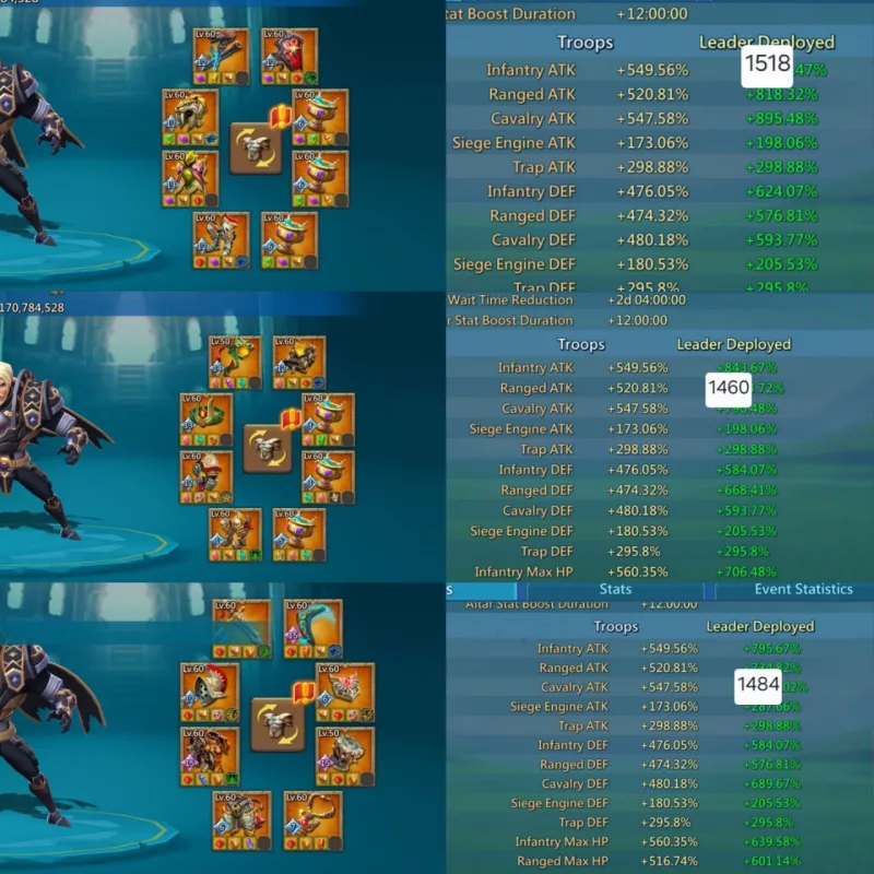 3*11k gold  / 5lvl12- 4lvl6-1lvl 5