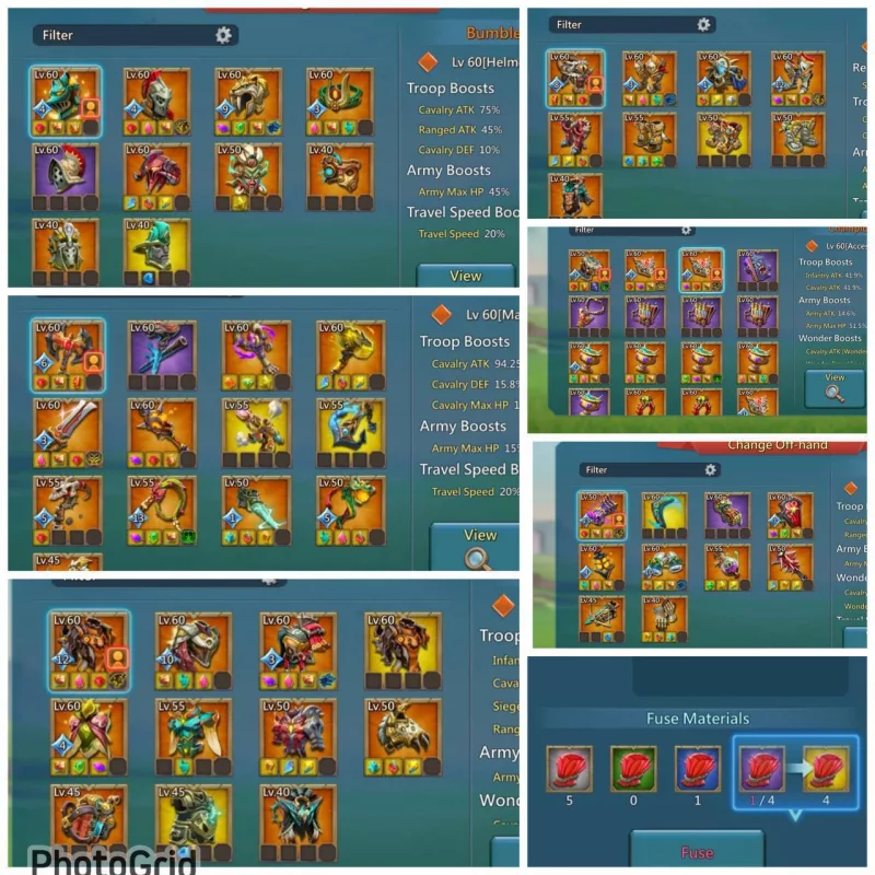Full champ  / 1 lvl12 / 137 stars