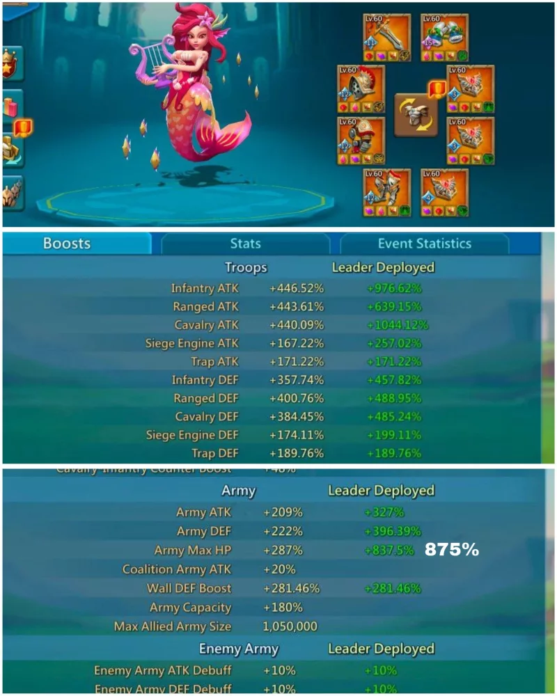Full Champs - 3 Lv.12 / 1267-1271-1287% stats