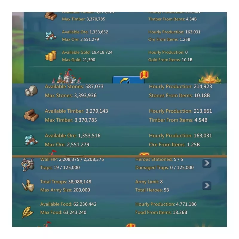 10mythic champ  / 3 lvl 12*1 lvl 11